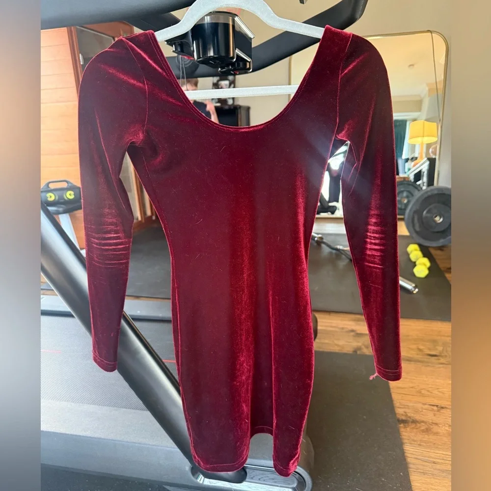 american apparel red dress AMERICAN APPAREL RED SKATER DRESS low cut back and